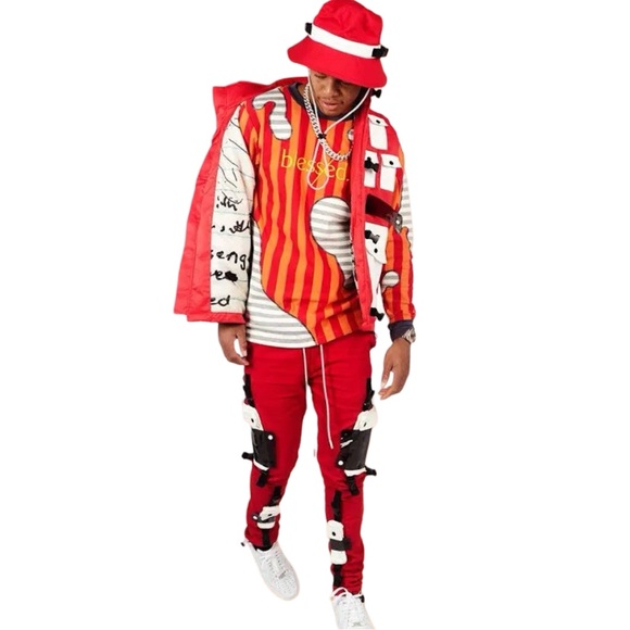 NWT THE HIDEOUT CLOTHING YOUNG KING 1 BLESSED PATCHWORK LONG SLEEVE TEE - Picture 6 of 8